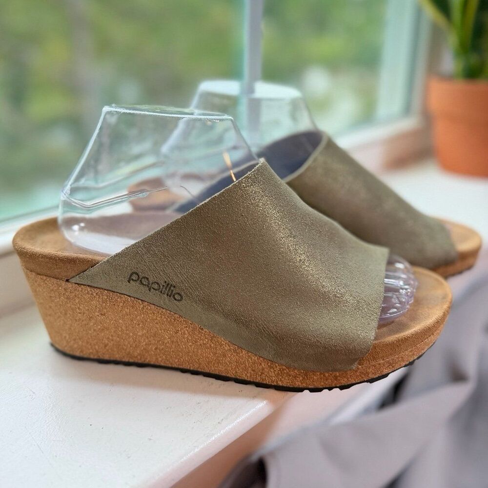 Papillio by Birkenstock Women’s Namica Suede Wedge Sandals Size 40